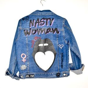 Nasty Gal nasty woman decorative jean jacket